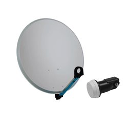 Parabole acier 80 cm + LNB single