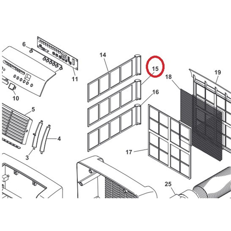 Filtre B pour climatiseur Vortice  1193000033