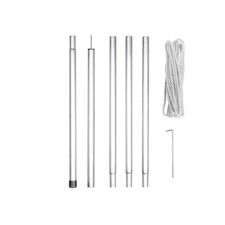 MÂT POUR VOILE SOLAIRE - 2.5 m - AVEC HAUBAN