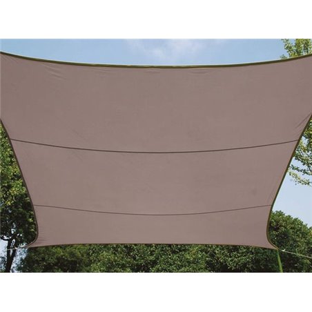 VOILE SOLAIRE - RECTANGULAIRE - 4 x 3 m - COULEUR: GRIS TAUPE