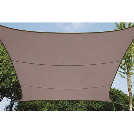 VOILE SOLAIRE - CARRÉ - 5 x 5 m - COULEUR: GRIS TAUPE
