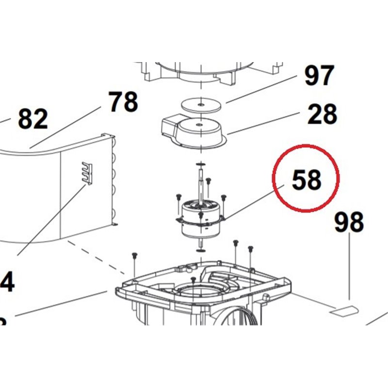 Moteur de ventilation pour climatiseur Vortice 1519000107