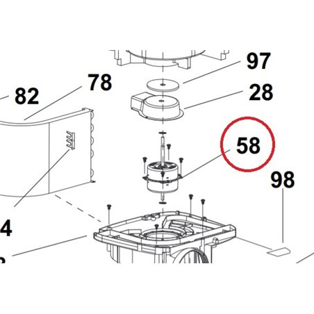 Moteur de ventilation pour climatiseur Vortice 1519000107