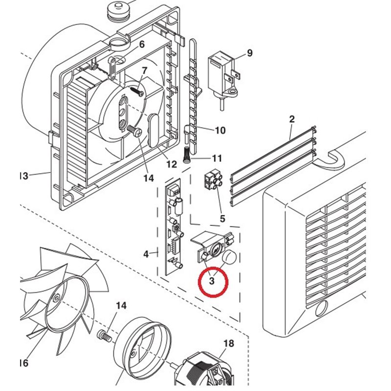 Support de carte pour aérateur Vortice 1653126024