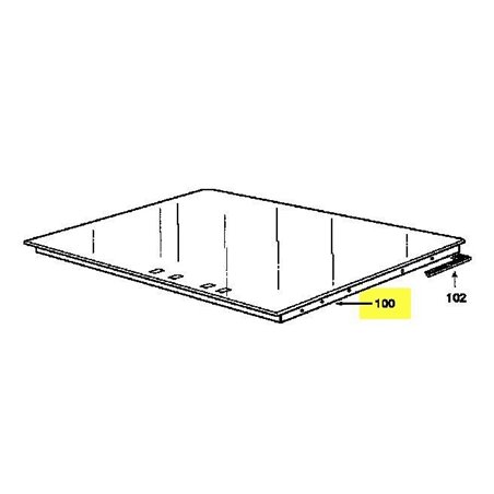 Dessus de verre vitroceramique Brandt 77X9931