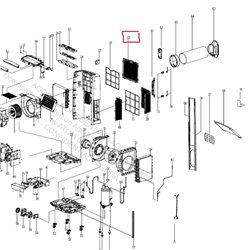 Porte filtre pour climatiseur mobile Whirlpool 482000091938