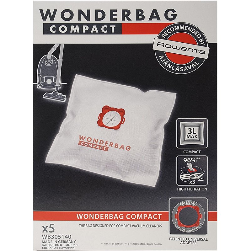 Rowenta aspirateur traîneau avec sac WB305140 wonderbag compact