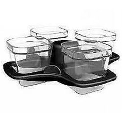 Lot de 4 pots Actifry + support noir Tefal XA702070
