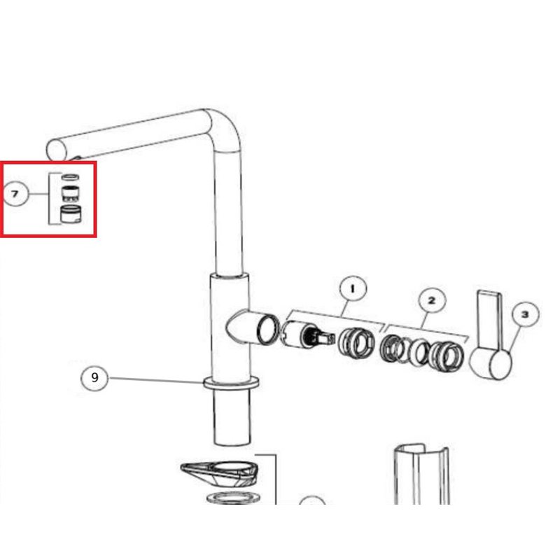 Aérateur doré pour robinet Foster 8497-700