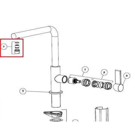 Aérateur doré pour robinet Foster 8497-700