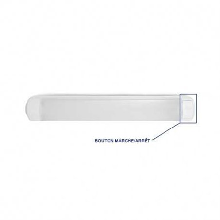 Réglette LED salle de bain + interrupteur ON/OFF + prise - CCT - 8W