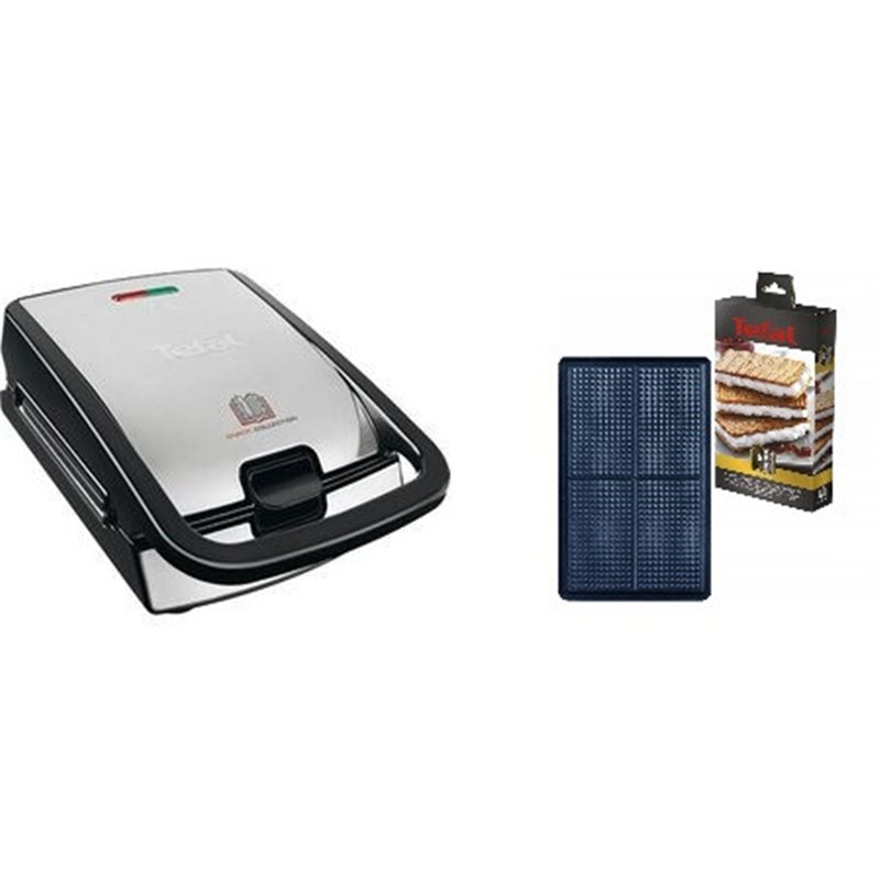 SW853D12, Gaufrier / Croque Monsieur Tefal Snack Collection + Plaque Gaufrette XA800512
