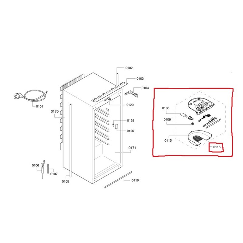 Unite de reglage pour refrigerateur Neff 00499385