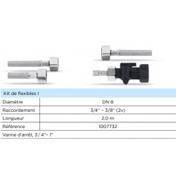Kit 2 flexibles avec vanne...