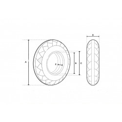 Pneu Plein 8.5 *2.5 - City