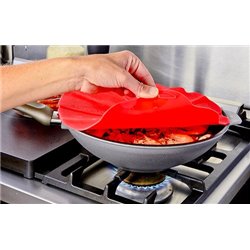 Couvercle hermétique en silicone coquelicot 23 cm