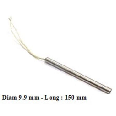 Résistance 250W poêle à pellet Diam 9.9 mm - Long : 150 mm