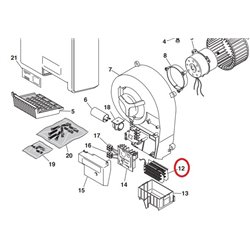 Résistance 230V 2000W pour sèche-main Vortice  5310000226