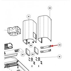 Kit 2 fixations haut de conduit pour hotte Roblin 133.0058.605