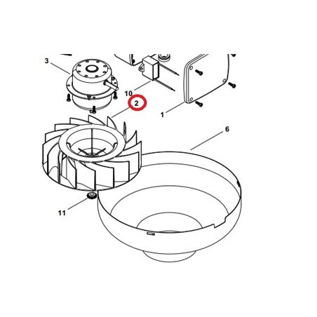 Turbine pour aérateur Vortice 1.205.132.014