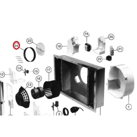 Bague pour volet de hotte Vortice 5001037001